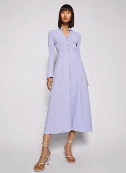 Scanlan Theodore Button Down Polo Dress in Lilac Size M for rent on The Volte - image 2