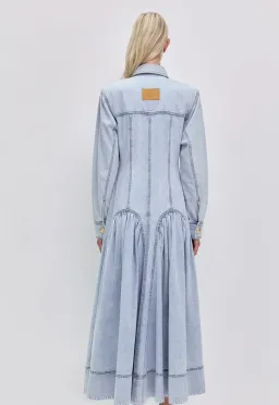 Aje NOA DENIM MAXI DRESS for rent on The Volte - image 4