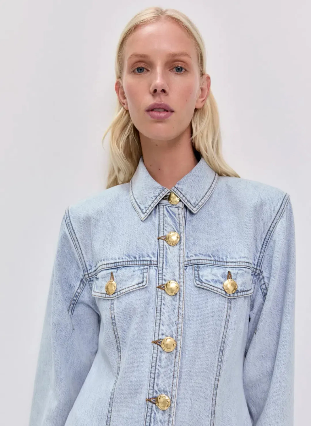 Aje NOA DENIM MAXI DRESS for rent on The Volte - main image