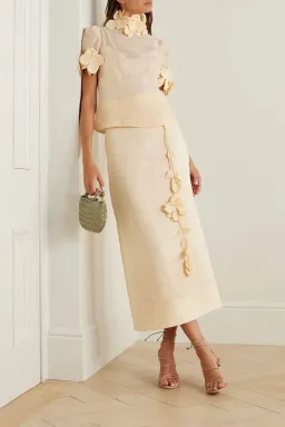 Zimmermann Luminosity Liftoff flower top & skirt set size 1 for rent on The Volte - image 2