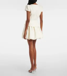 Self Portrait bow-detail sequined boucle mini dress- size 8 for rent on The Volte - image 2