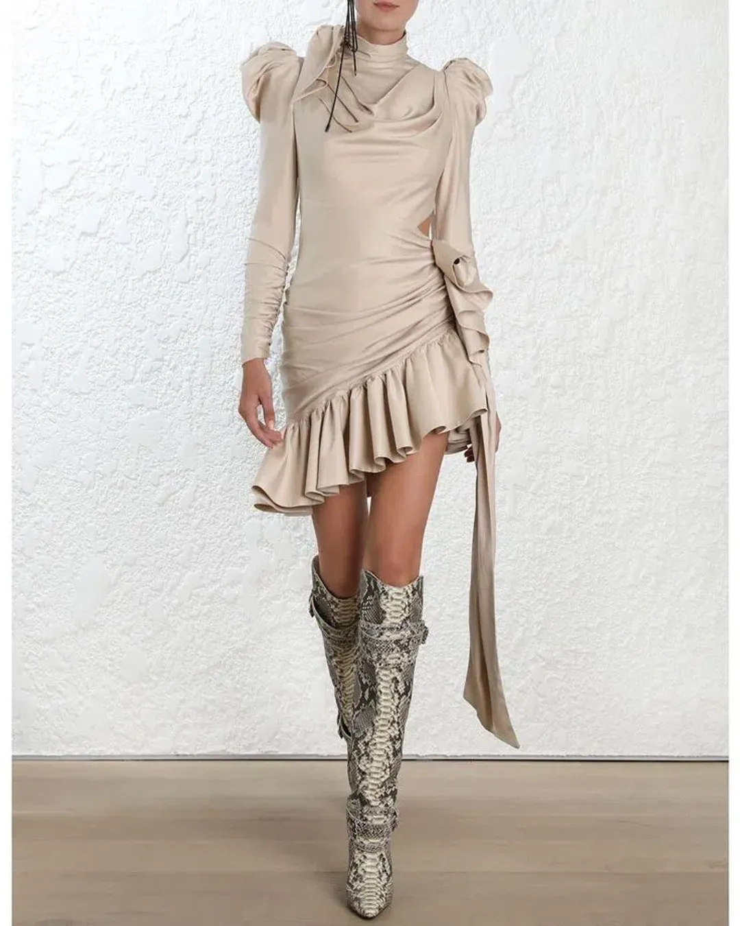 Zimmermann Tempest Tucked Contour Mini Dress- size 0 for rent on The Volte - main image