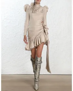 Zimmermann Tempest Tucked Contour Mini Dress- size 0 for rent on The Volte - image 2