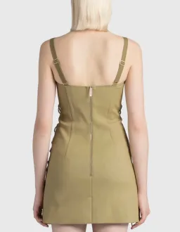 Dion Lee Laced Bonded Mini Dress in Sahara Size 8 for rent on The Volte - image 5