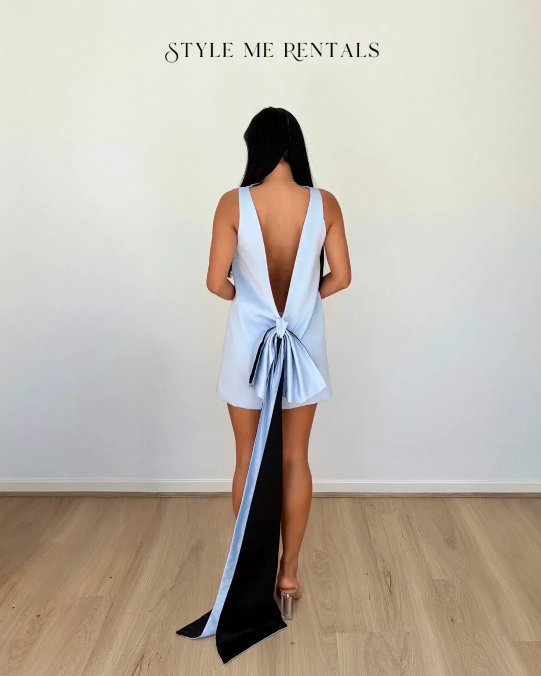 Effie Kats Nikola Mini Dress Ice Blue Size M for rent on The Volte - main image