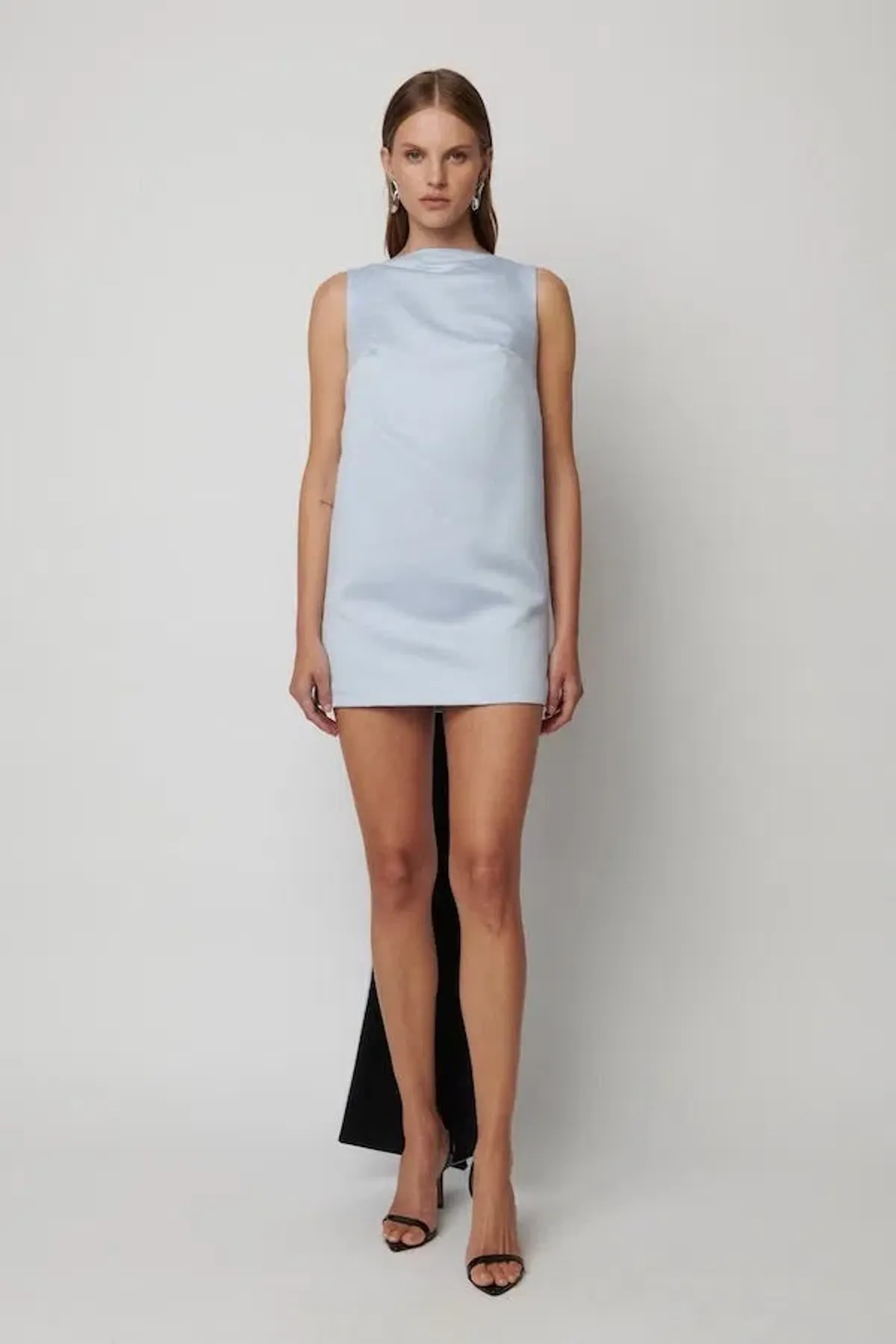 Effie Kats Nikola Mini Dress Ice Blue Size M for rent on The Volte - main image