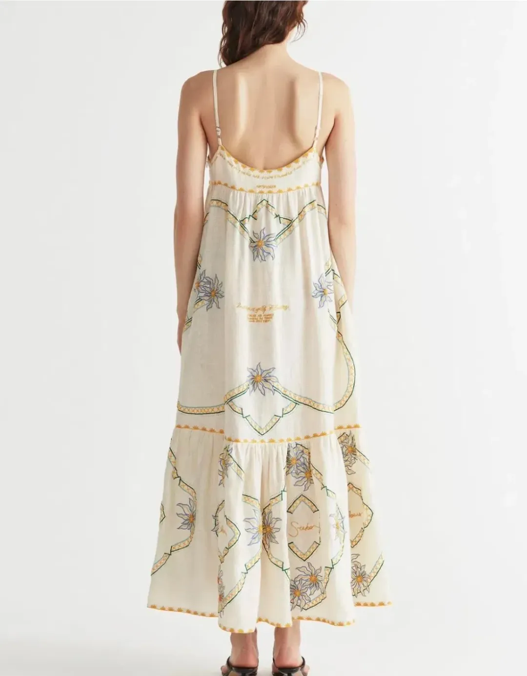 ANTIPODEON FLOWER SEEKER SUN DRESS IN SNOW DROP SIZE 8 for rent on The Volte - main image