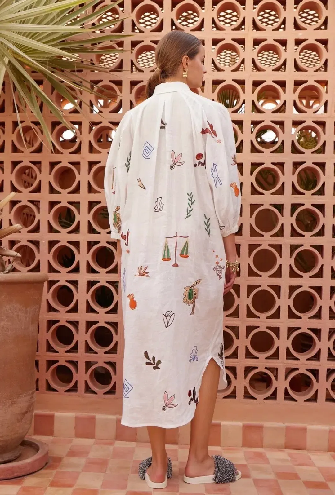 Alemais Mina Embroidered Shirtdress Size 12 fit 14 for rent on The Volte - main image