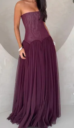 Magic muse dress in colour fig for rent on The Volte - image 3