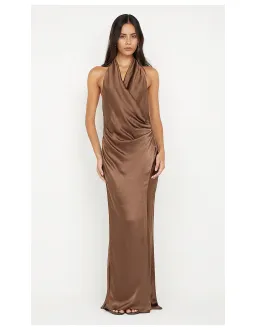 Bec + Bridge Elisia Wrap Maxi Dress Size 10 Milk Chocolate for rent on The Volte - image 1