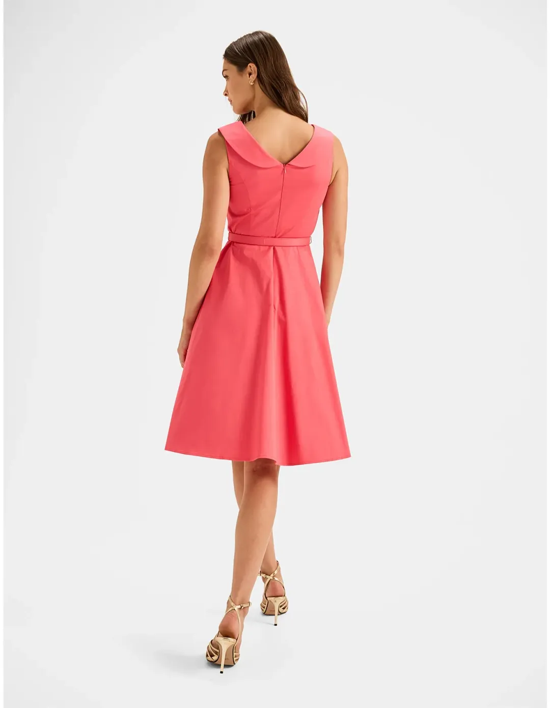 Review Oasis Tea Dress Size 10 Pink Grapefruit for rent on The Volte - main image