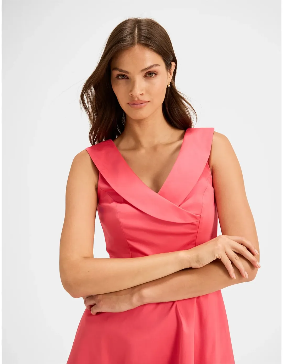 Review Oasis Tea Dress Size 12 Pink Grapefruit for rent on The Volte - main image