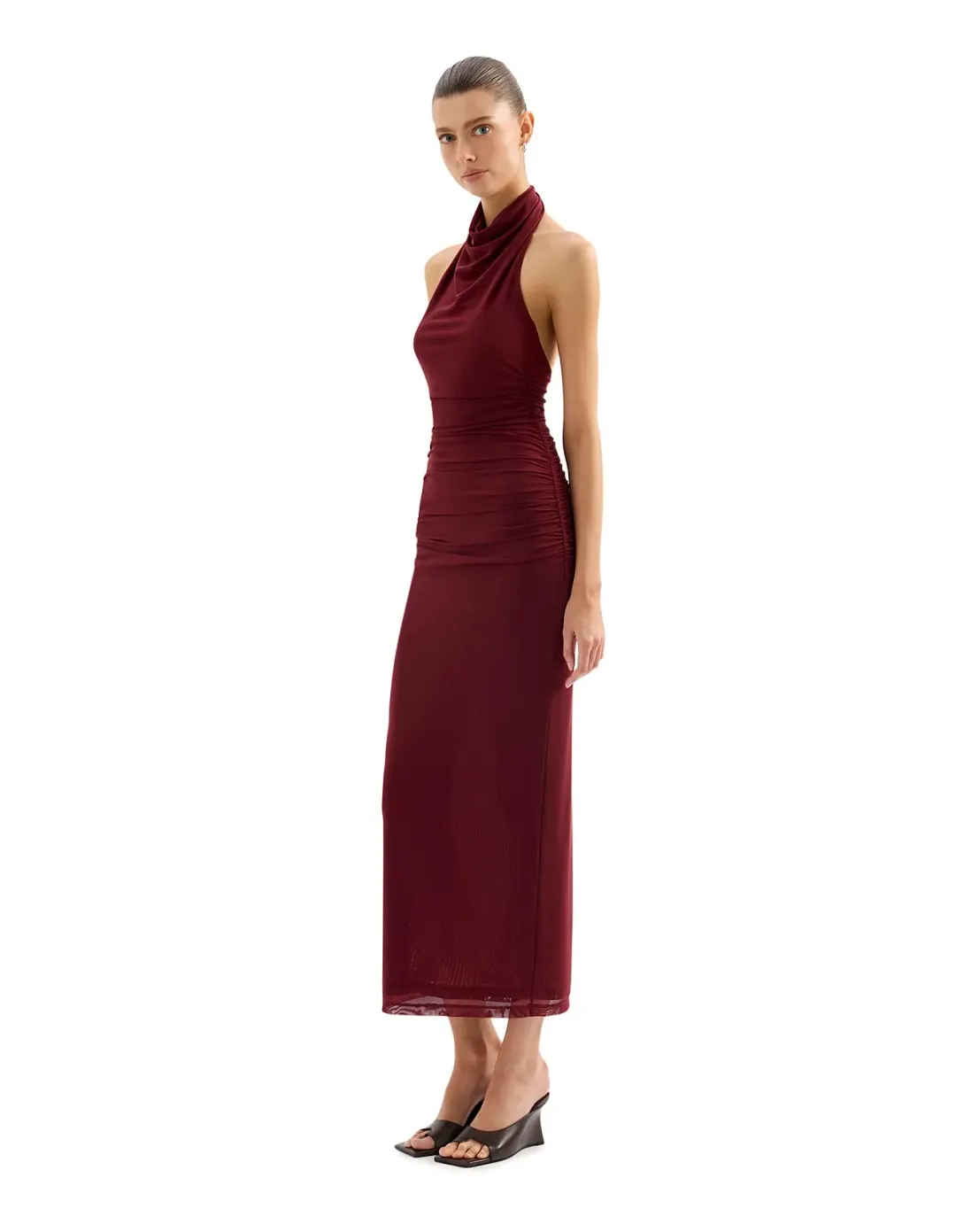 Nude Lucy Abru Halter Maxi Dress M Cherry for rent on The Volte - main image