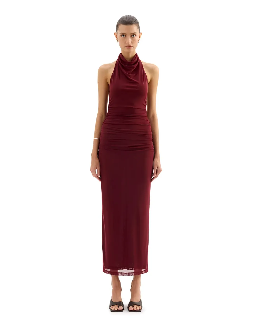 Nude Lucy Abru Halter Maxi Dress M Cherry for rent on The Volte - main image
