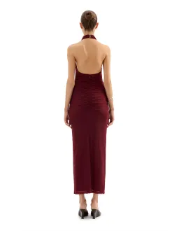 Nude Lucy Abru Halter Maxi Dress M Cherry for rent on The Volte - image 3