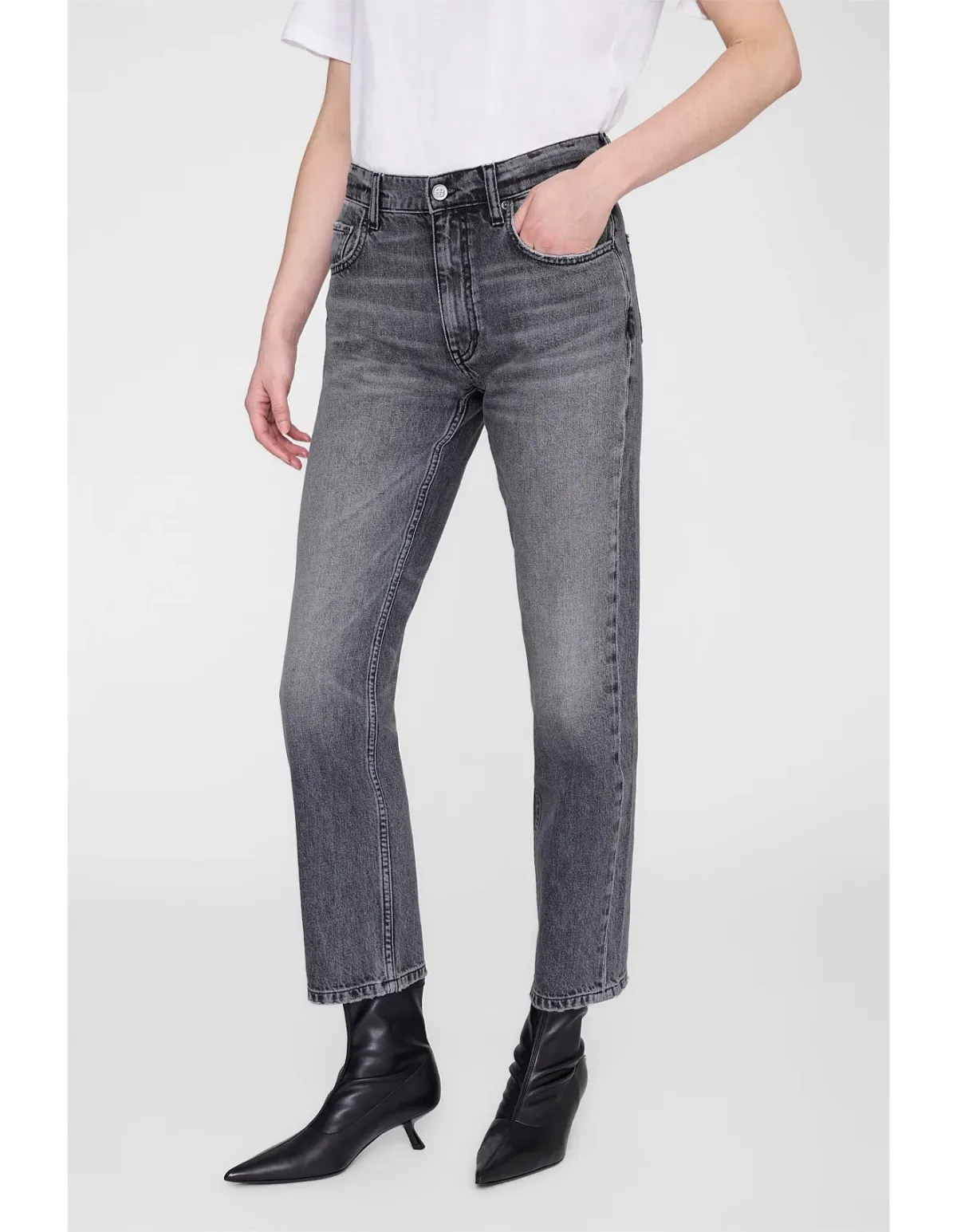 Anine Bing Kate Jean Washed Grey Size 24 for rent on The Volte - main image