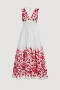 ❤️🌸Brand new AJE Casia Midi Dress - Size 14 - Red & White Floral Outfit 🌸❤️ for rent on The Volte - image 3