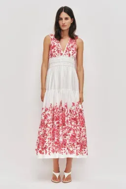 ❤️🌸Brand new AJE Casia Midi Dress - Size 14 - Red & White Floral Outfit 🌸❤️ for rent on The Volte - image 2
