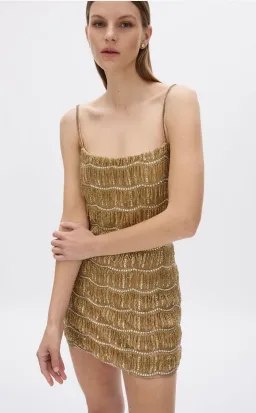 Rachel Gilbert Sadie Mini Gold Size 8  for rent on The Volte - image 2