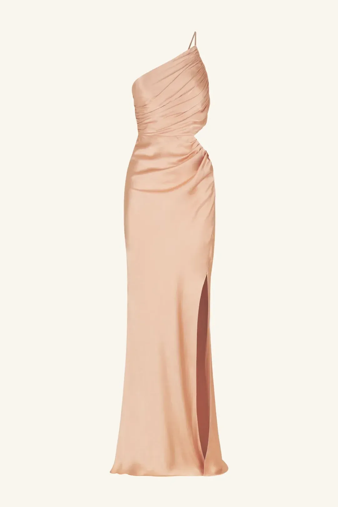 Shona Joy LA LUNE ASYMMETRICAL GATHERED MAXI DRESS - DESERT ROSE AU 6 for rent on The Volte - main image