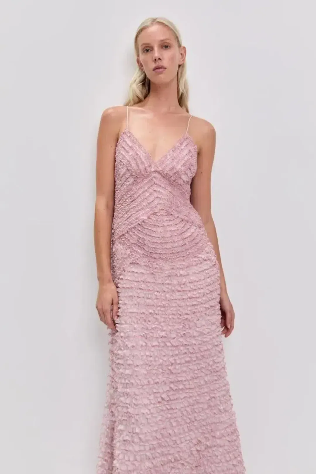 🩷🌸 NEW AJE Amaris Evening Gown – Rosewater Pink – Size 12 Formal Evening Maxi Dress🌸🩷 for rent on The Volte - main image
