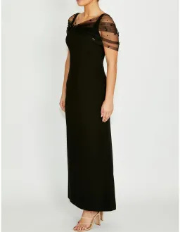 Anthea Crawford Isla Black Gown Size 12 AU for rent on The Volte - image 2