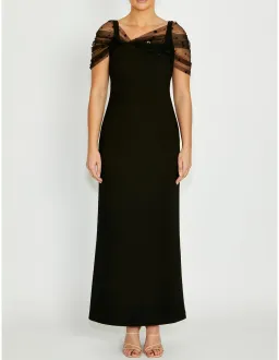 Anthea Crawford Isla Black Gown Size 12 AU for rent on The Volte - image 1