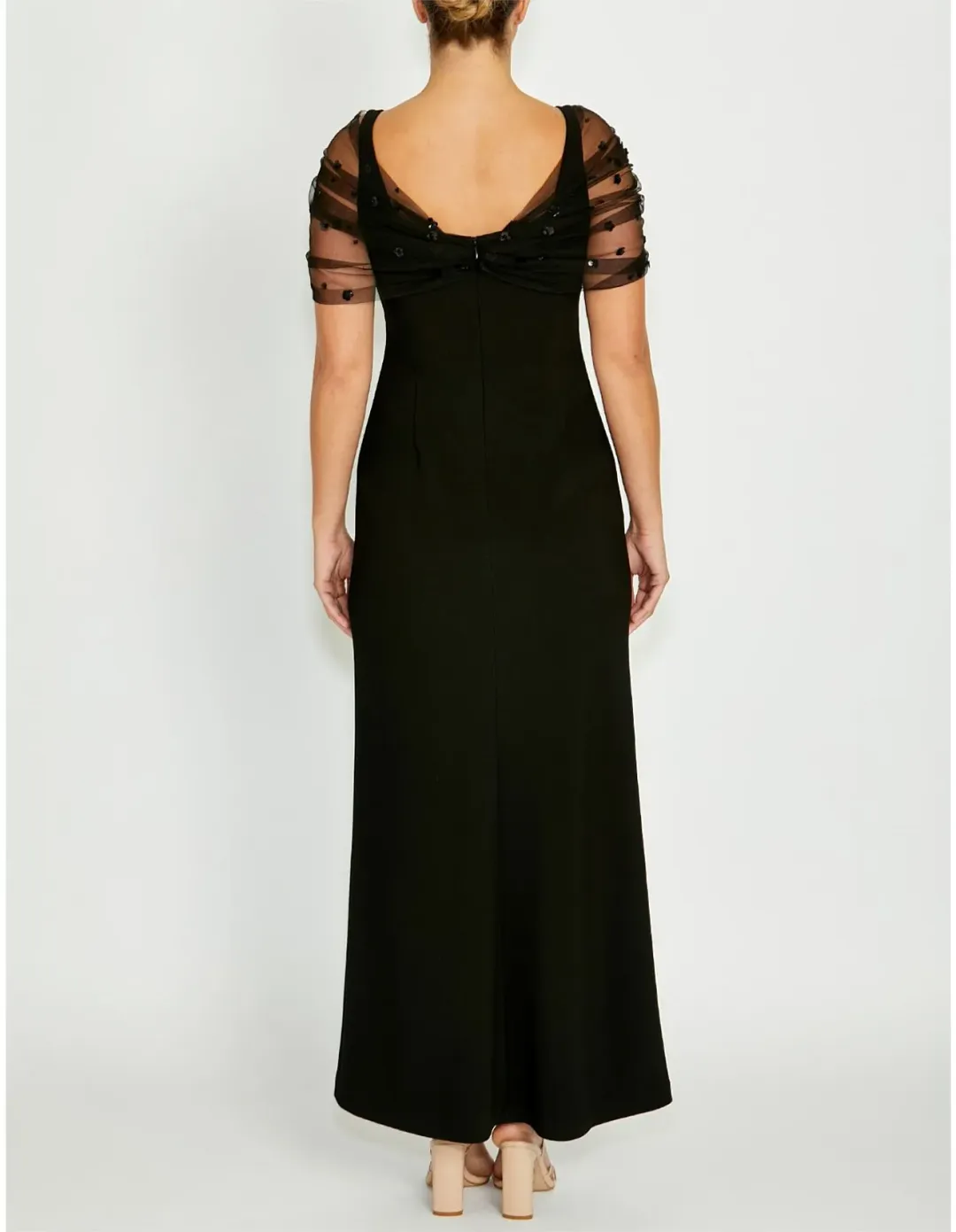 Anthea Crawford Isla Black Gown Size 12 AU for rent on The Volte - main image