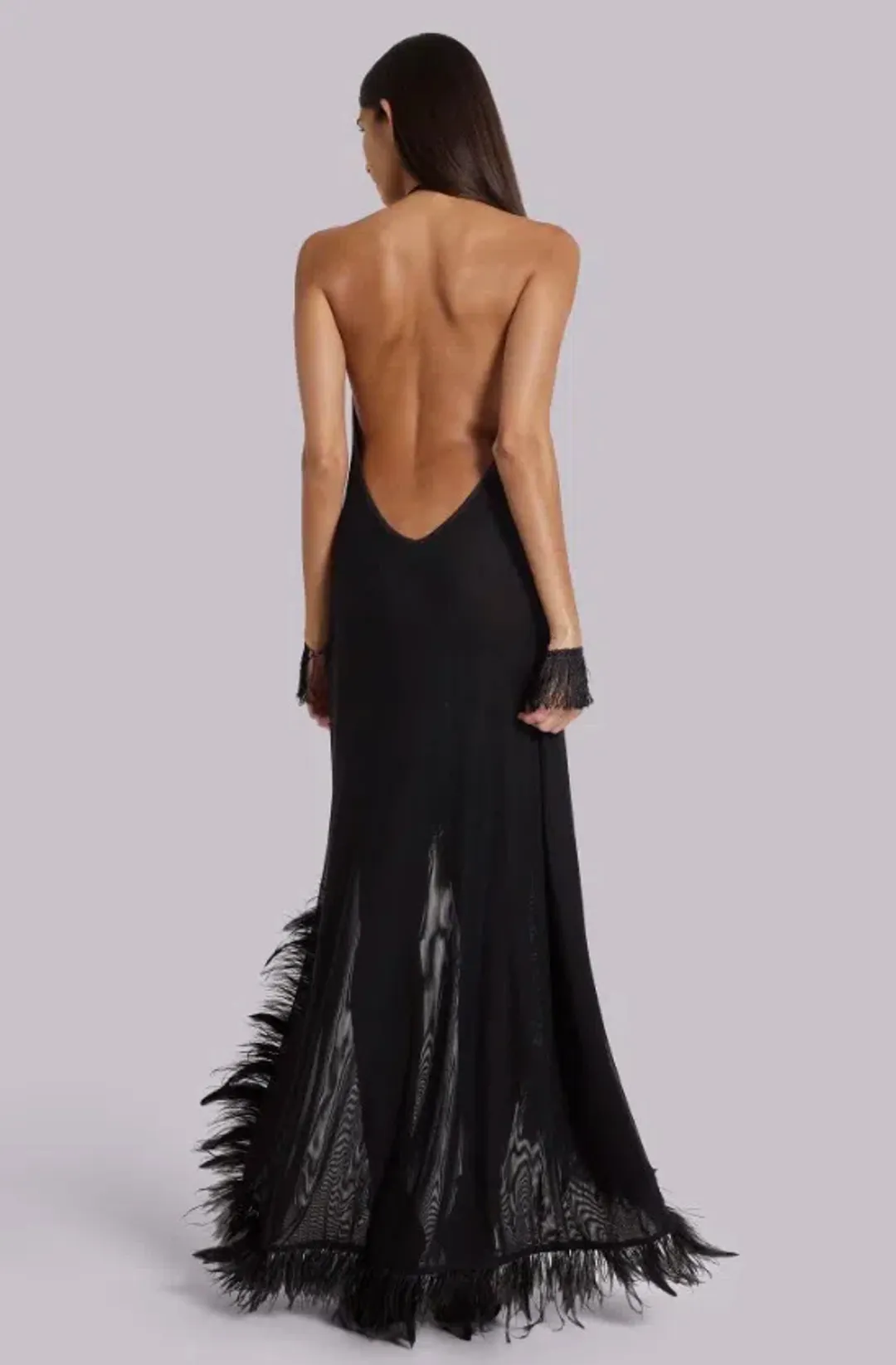 Jaded London Ravenna Backless Halter Maxi Dress XS Black for rent on The Volte - main image
