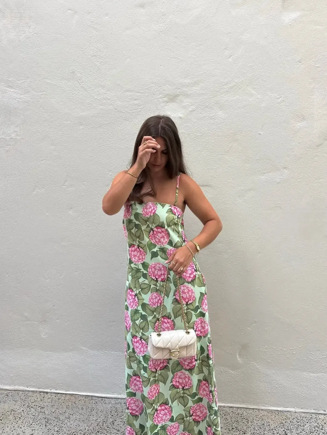 Alessia Dress | Pink Jardin - Size 8 for rent on The Volte - main image