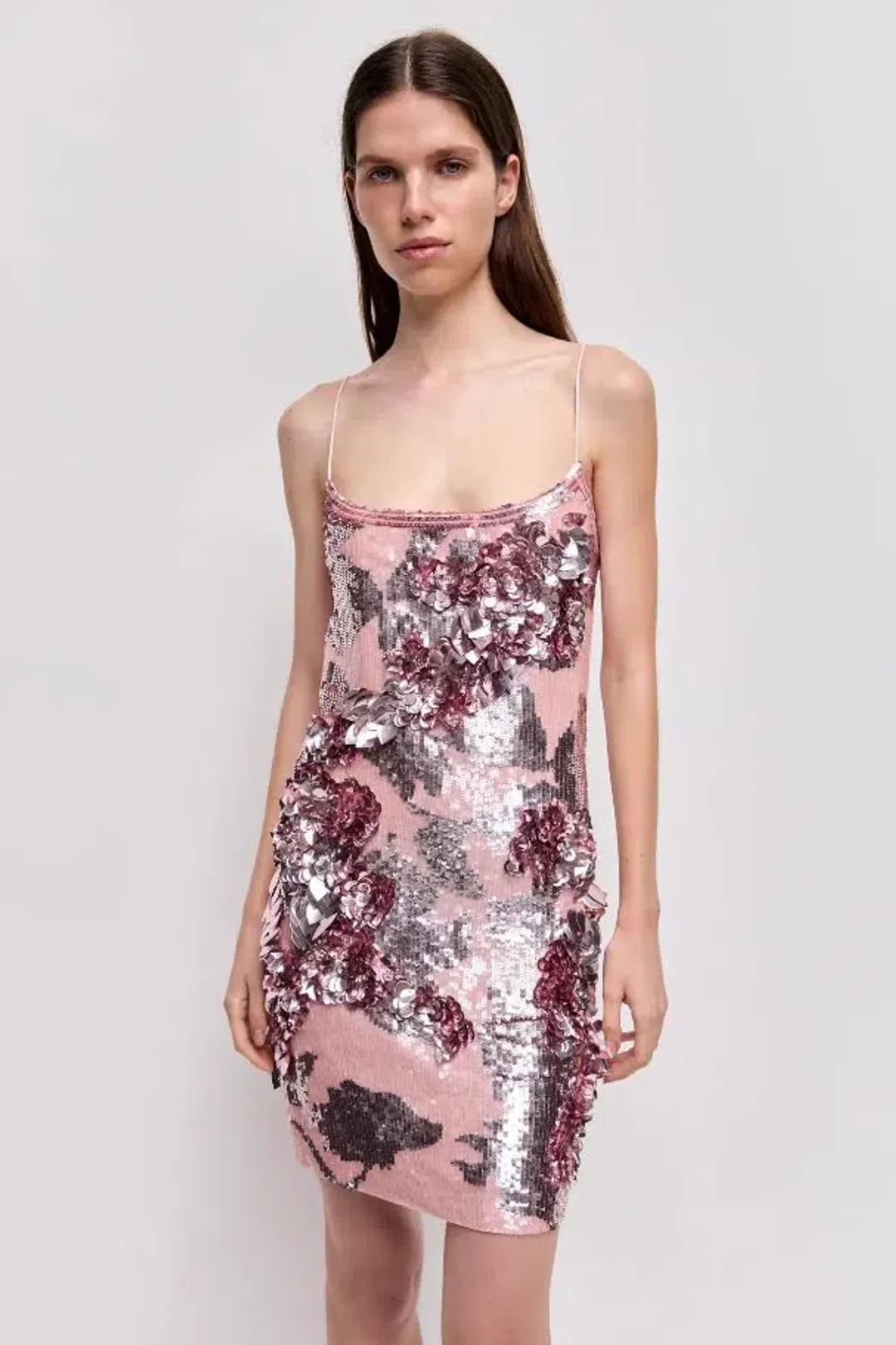 💎🩷  NEW AJE Halo Mini Sequin Dress – Fawn Pink – Size 8 AU 🩷💎 for rent on The Volte - main image