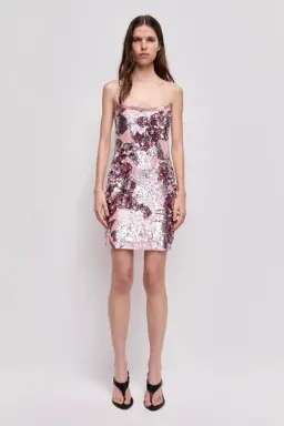 💎🩷  NEW AJE Halo Mini Sequin Dress – Fawn Pink – Size 8 AU 🩷💎 for rent on The Volte - image 9