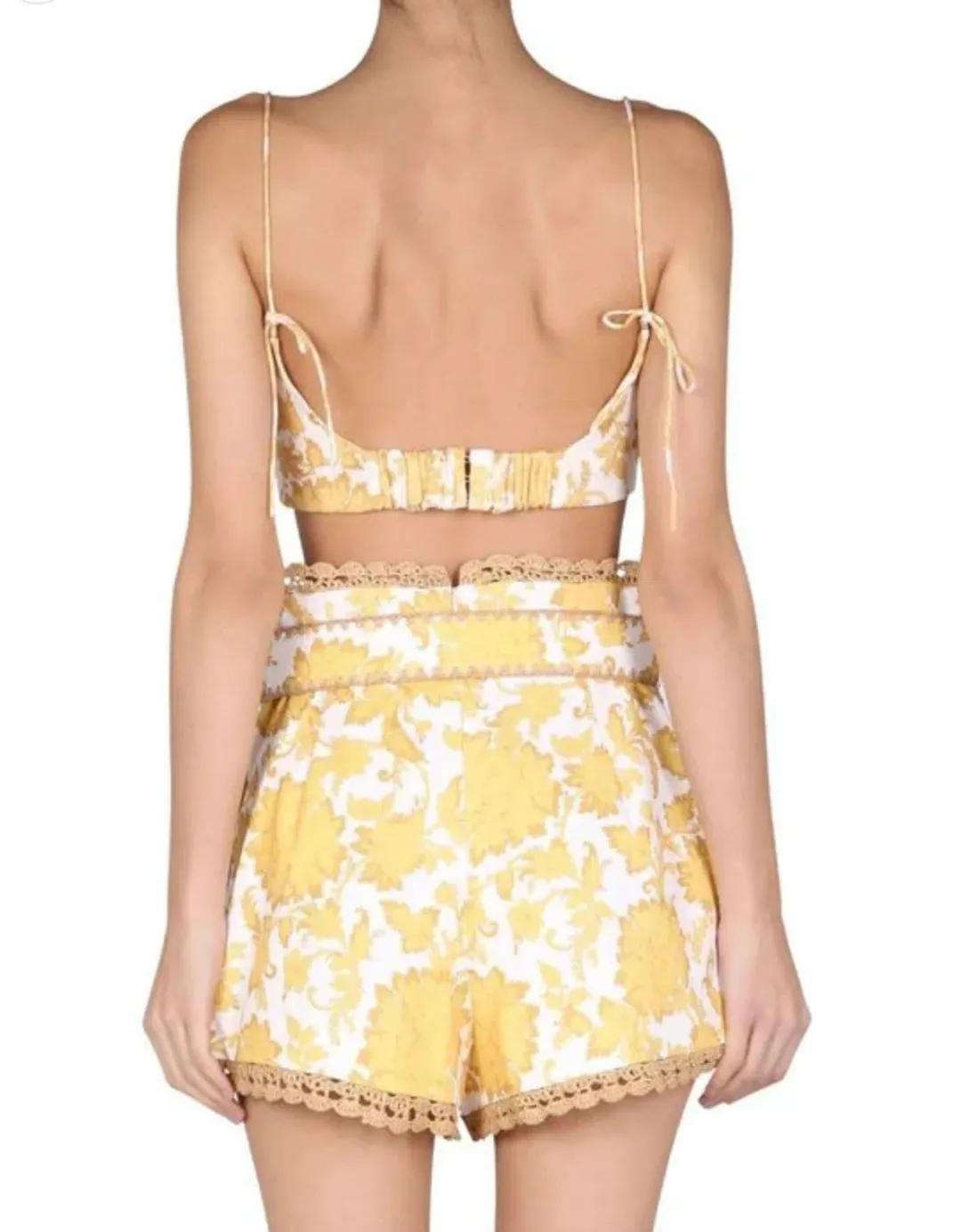 Zimmermann Postcard Bustier Size 0 (AU 8) & Short Size 2 (AU 12) Set for rent on The Volte - main image