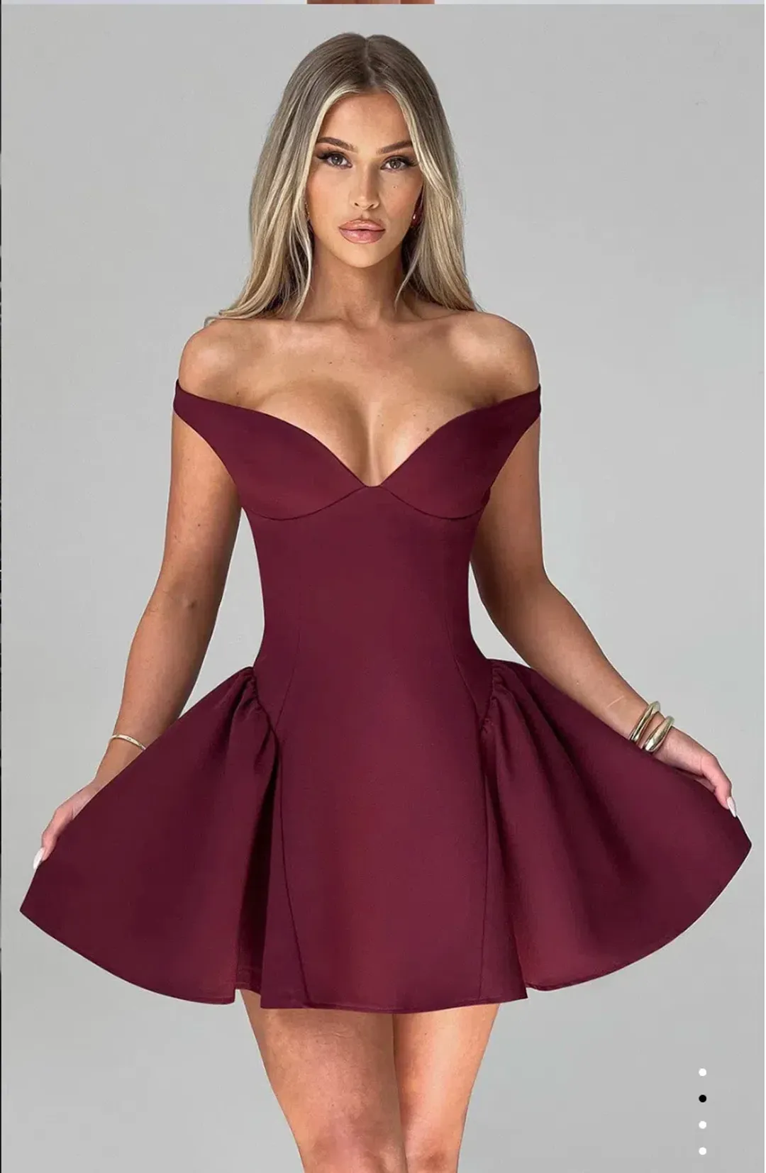 BabyBoo - Marla Mini Dress - Cherry Lacquer - Size 8 AU/S for rent on The Volte - main image