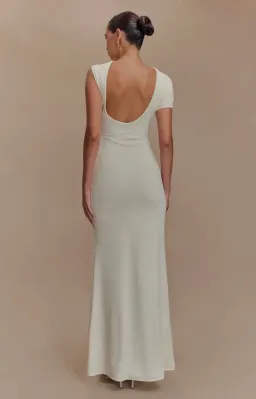 MESHKI - Kaida Slinky Maxi Dress With Hardware - Ivory - Size XS/6 AU for rent on The Volte - image 2