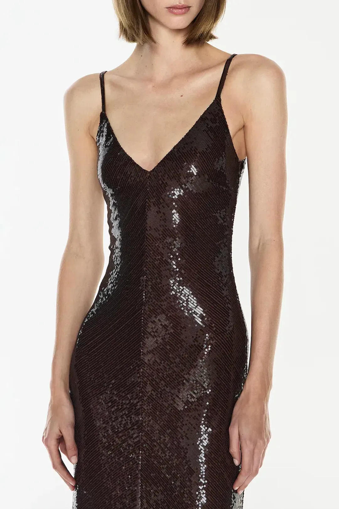 Dream Maker Slip Dress | Espresso - Size 6 for rent on The Volte - main image