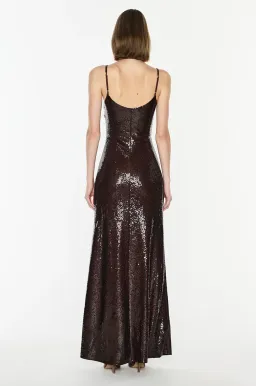 Dream Maker Slip Dress | Espresso - Size 6 for rent on The Volte - image 3
