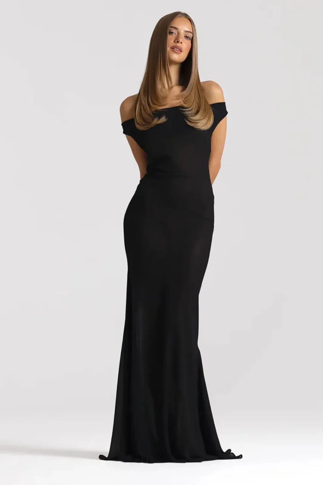 NATALIE ROLT ANITA DRESS BLACK SIZE 8 for rent on The Volte - main image
