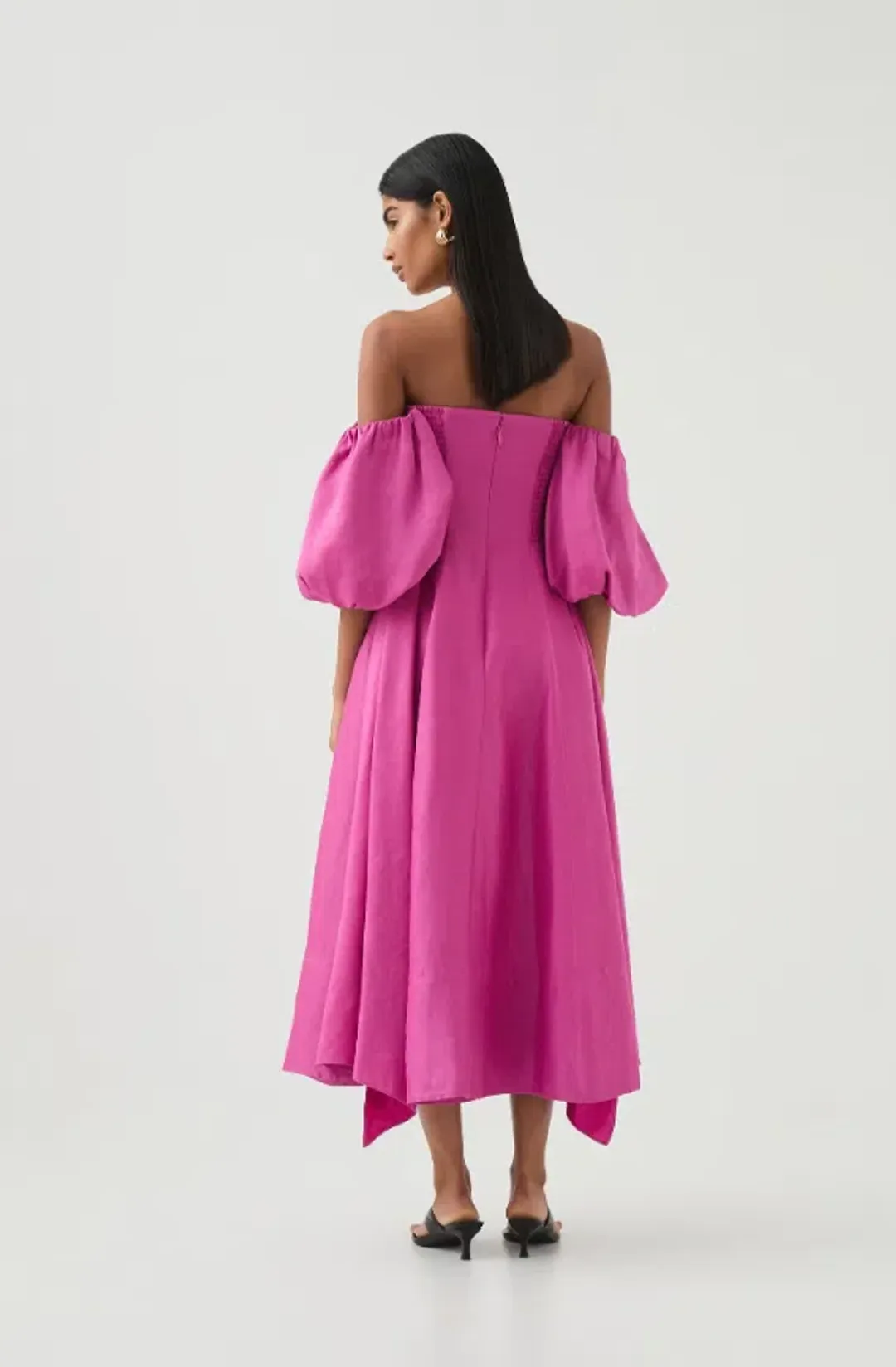 Aje Incarnation Midi Dress Magenta Size AU 12  for rent on The Volte - main image