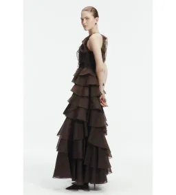 Aje Cleo Gown in Carob Size 8 for rent on The Volte - image 3