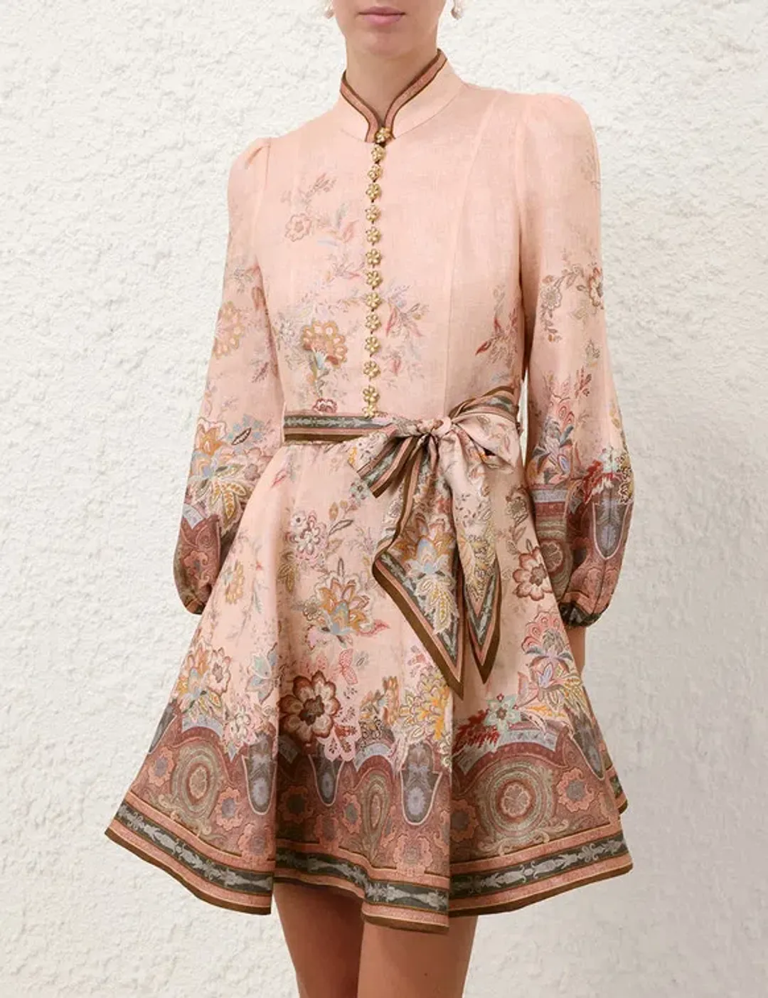 ZIMMERMANN ALCHEMY BUTTON MINI DRESS for rent on The Volte - main image