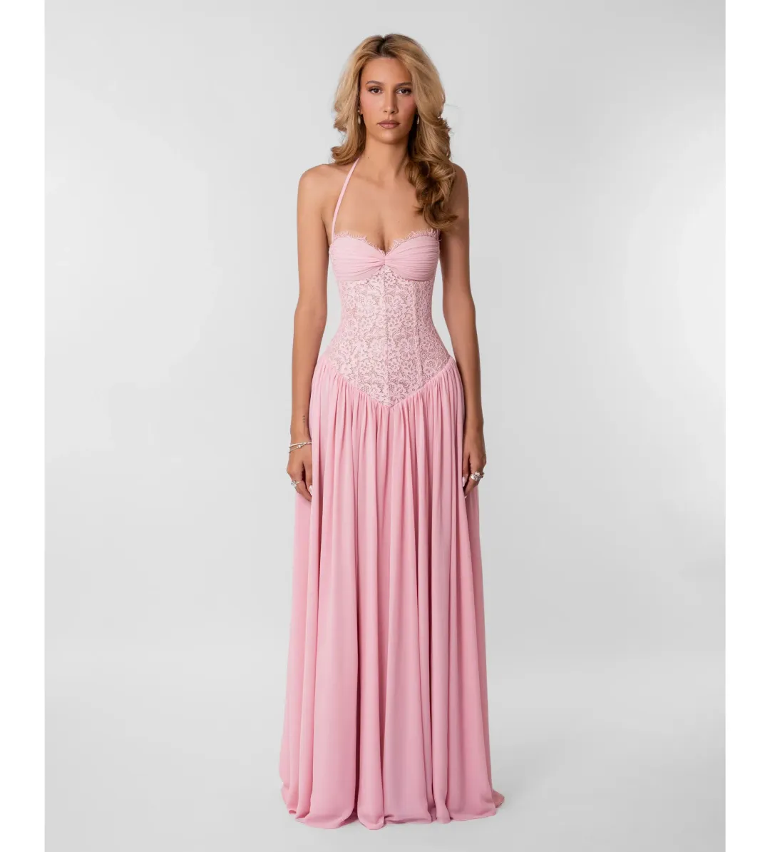 Fenity Faye Maxi Dress Pink Size 8 for rent on The Volte - main image