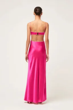 Michael Lo Sordo Symic Crystalline Luna Maxi Dress Pink Size 4 for rent on The Volte - image 3