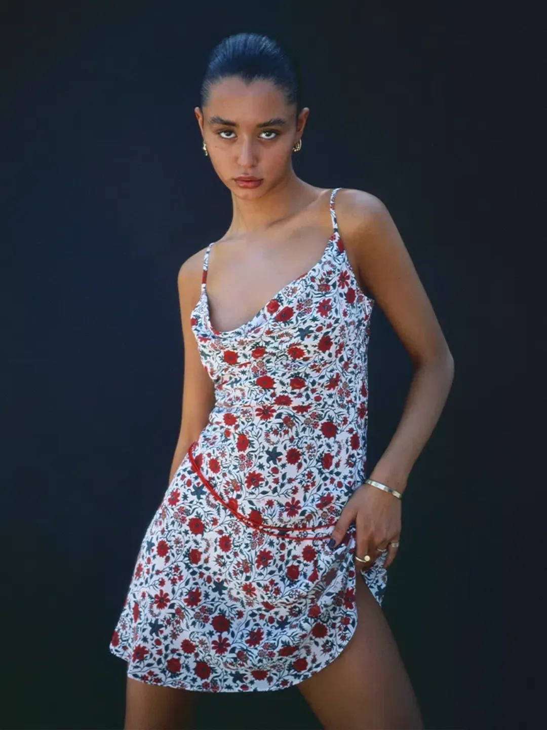 Realisation Par The Montague Mini Dress White Batik Floral Size XXS / AU 4 for rent on The Volte - main image