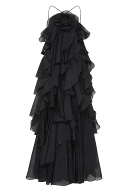 🖤 AJE Pandorea Layered Maxi Dress – Black – Size 12 Formal Tiered Gown 🖤 for rent on The Volte - image 6