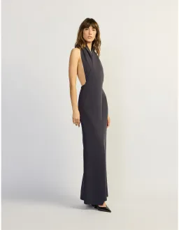 TOJHA Dova Sculpted Halter Open Back Maxi Dress M Steele for rent on The Volte - image 2