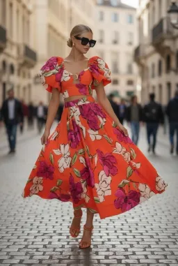 Aje Vivid Camellia Set Marcel Top Lewis Skirt Size 16 for rent on The Volte - image 3