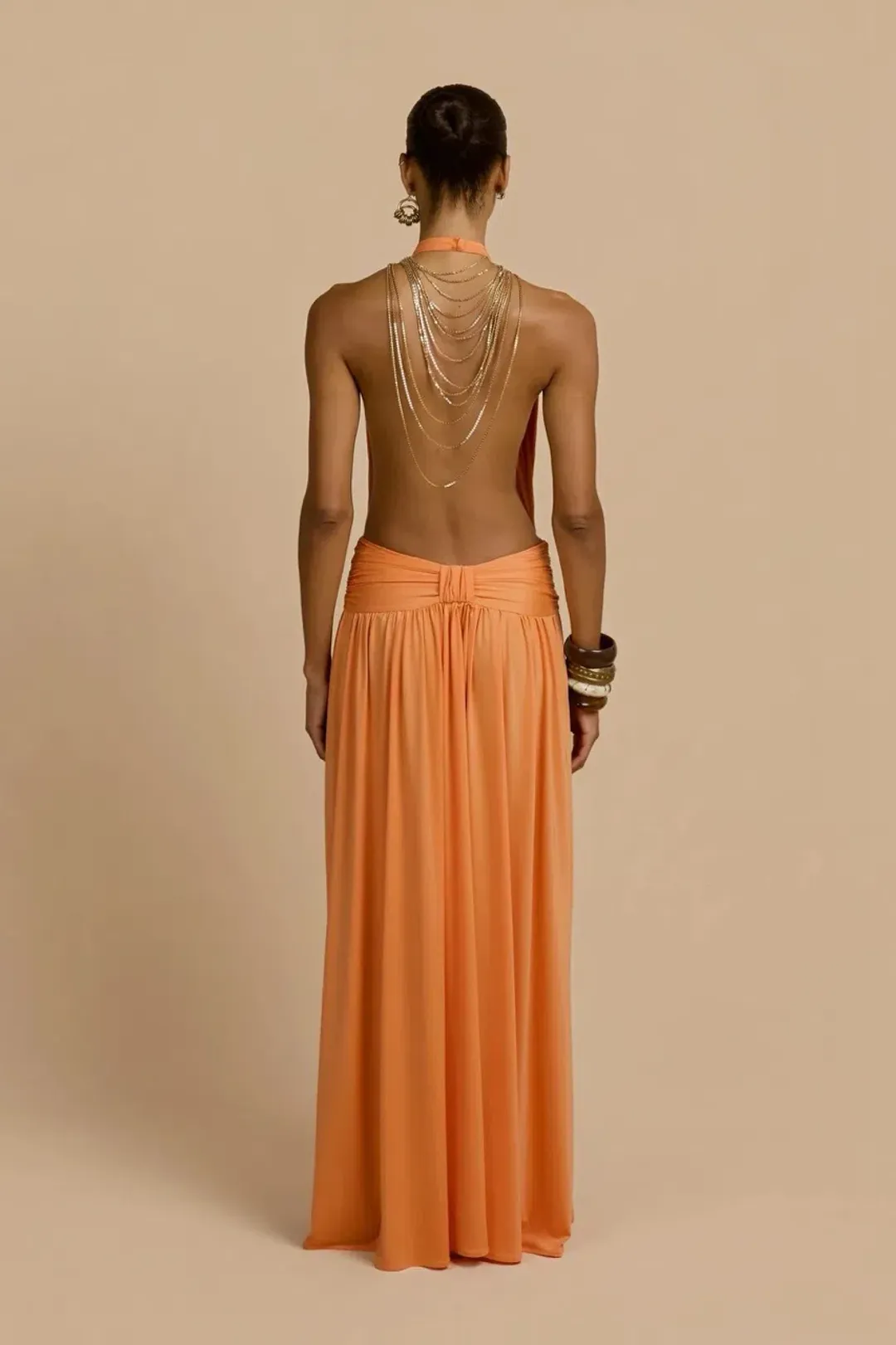 ARCINA ORI SANTINA DRESS TANGERINE SIZE 8 (S) for rent on The Volte - main image