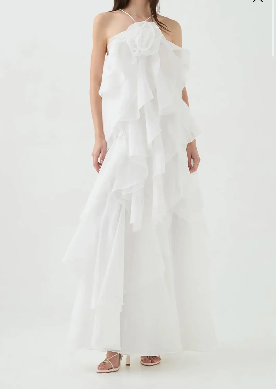 AJE WHITE PANDOREA LAYERED MAXI DRESS for rent on The Volte - main image