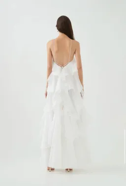 AJE WHITE PANDOREA LAYERED MAXI DRESS for rent on The Volte - image 5